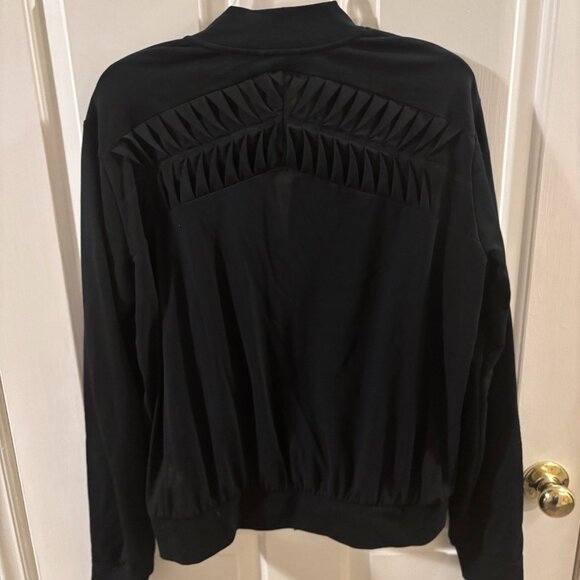 Victoria Secret Sport Long Sleeve Black Full-Zip Sheer Back Jacket ~ Medium/NWT - Picture 3 of 6